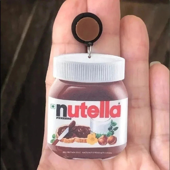 Big Nutella Jar Fun Funny Whimsical Earrings NWT - Picture 1 of 3